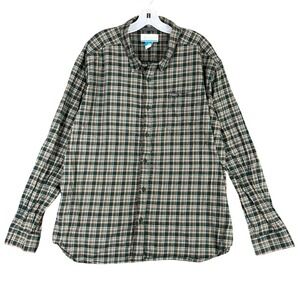 Columbia Shirt Mens‎ XXL Green Plaid Relaxed Fit Business Casual Camping Trail